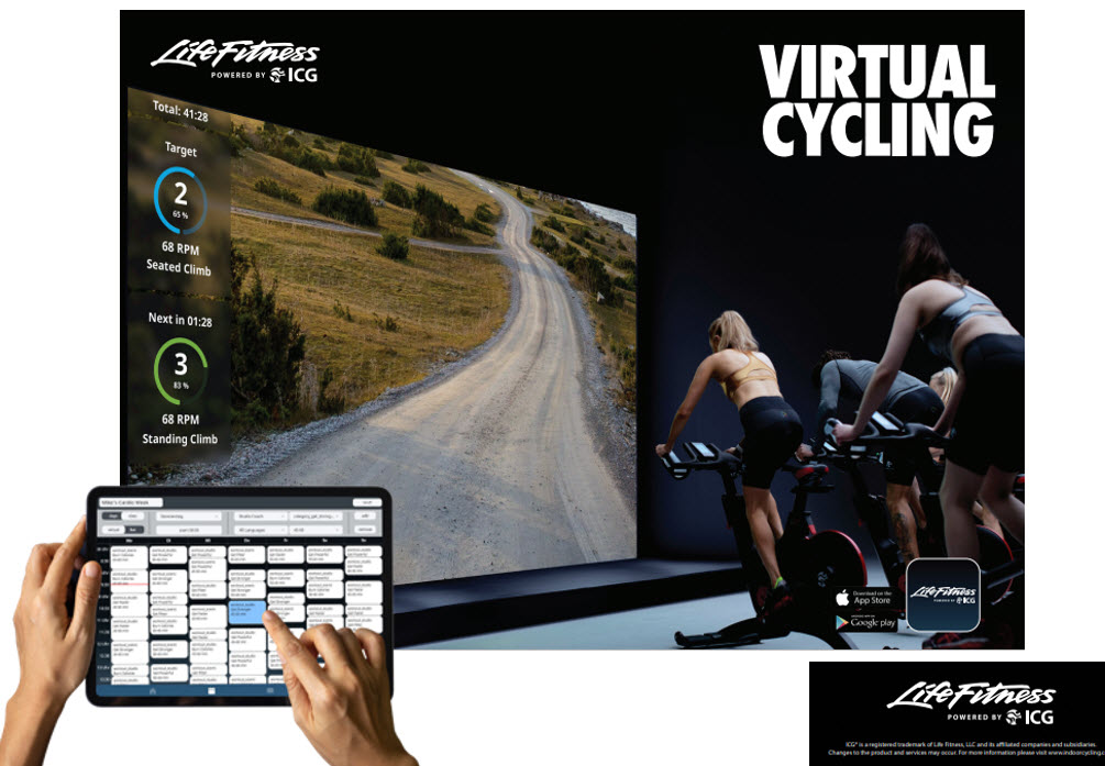 ICG Virtual Cycling App Introduction Life Fitness