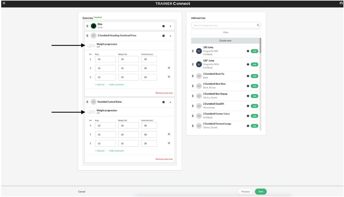 Trainer Connect Adding Progressions Life Fitness